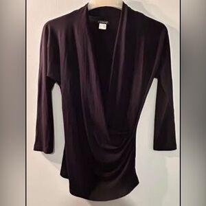 VENUS Long Sleeve Black Top Size S